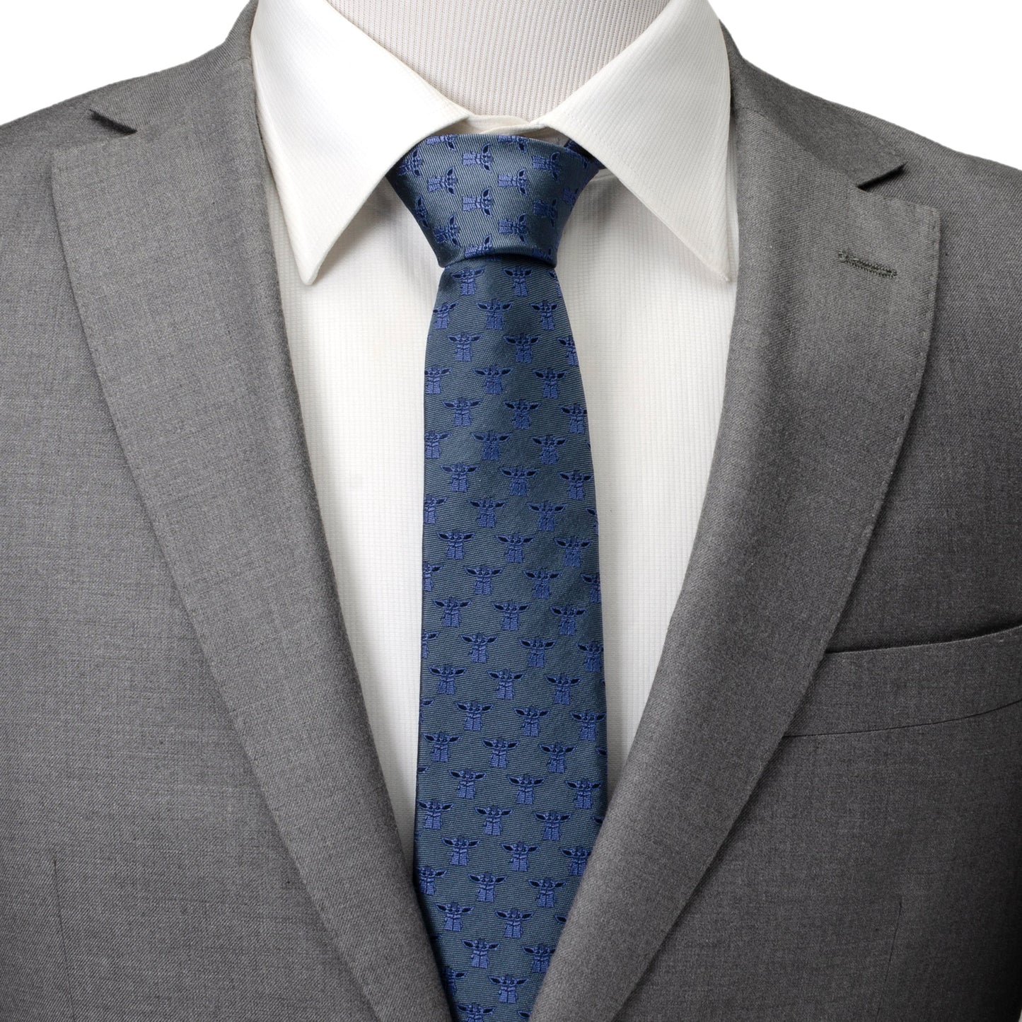 Star Wars Grogu Blue Tonal Tie - My Men's Shop