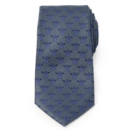 Star Wars Grogu Blue Tonal Tie - My Men's Shop