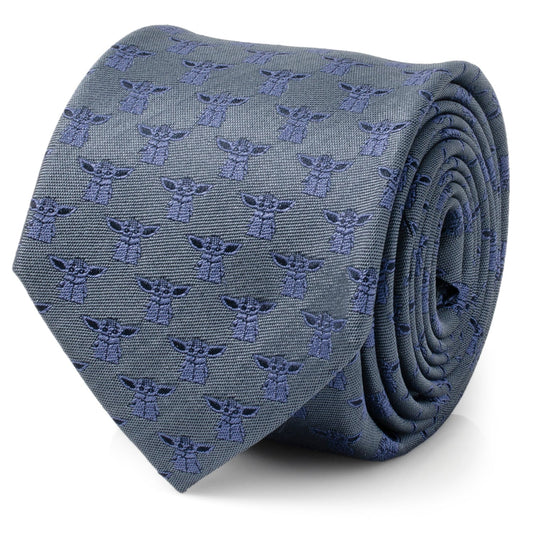 Star Wars Grogu Blue Tonal Tie - My Men's Shop