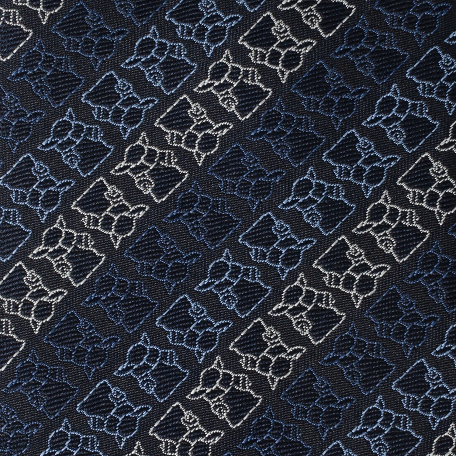 Star Wars Grogu Outline Striped Navy Tie - My Men's Shop