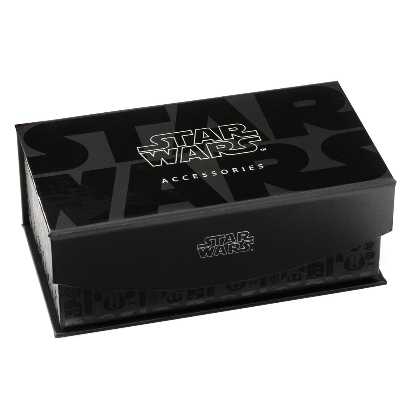 Set de regalo de corbata verde y azul con estampado de cachemira de Yoda de Star Wars y pasador de corbata con forma de SABLE DE LUZ