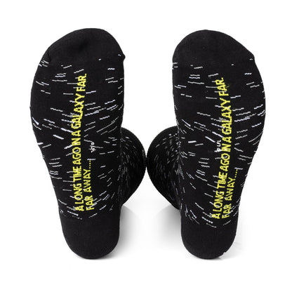 Star Wars Hyperspace Black Dress Socks and Rebel Crest Lapel Pin Gift Set