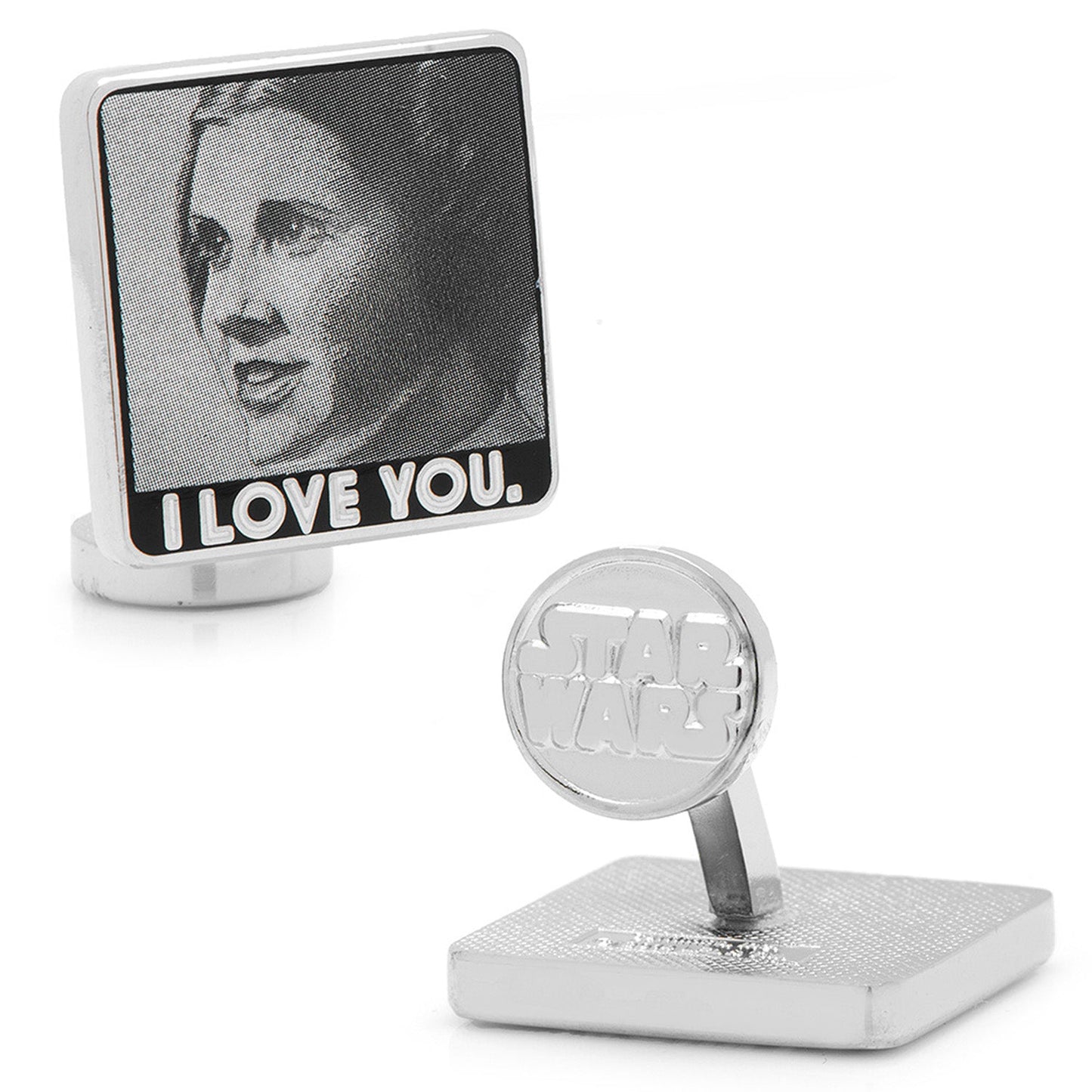 Gemelos de foto de Star Wars Princesa Leia y Han Solo "Te quiero / Lo sé"