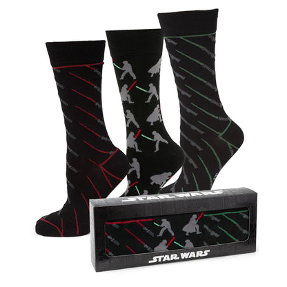 Star Wars LIGHTSABER Battle Dress Socks and Darth Vader Lapel Pin Gift Set - My Men's Shop