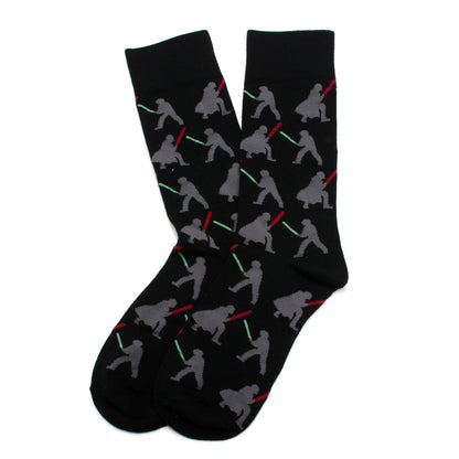Star Wars LIGHTSABER Battle Dress Socks and Darth Vader Lapel Pin Gift Set - My Men's Shop