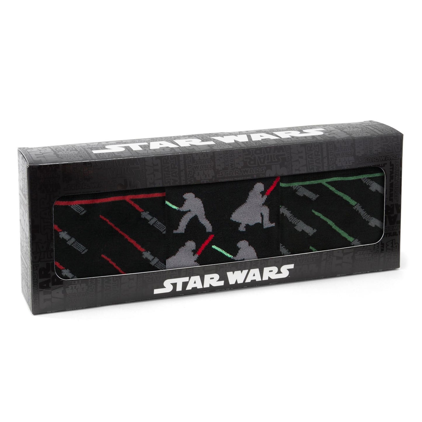 Star Wars LIGHTSABER Battle Dress Socks and Darth Vader Lapel Pin Gift Set - My Men's Shop