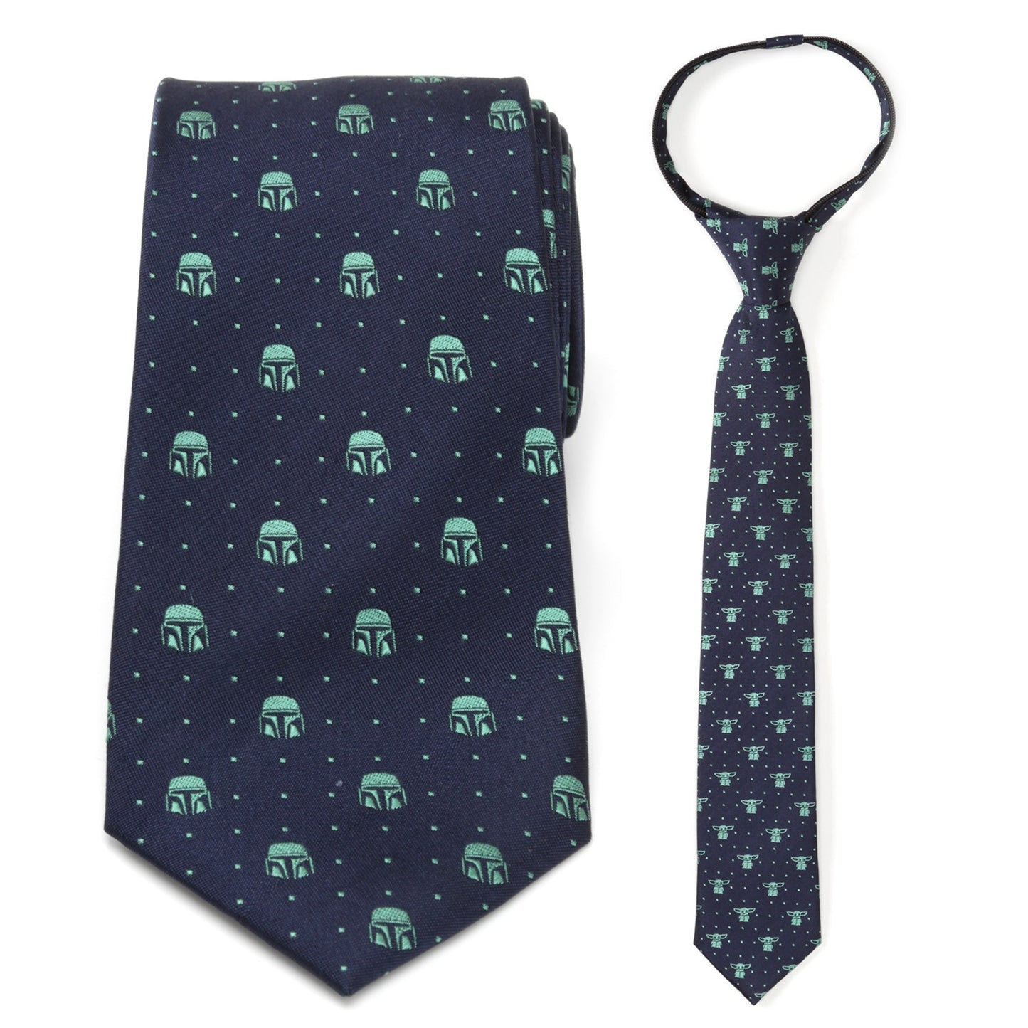 Star Wars Mandalorian and Grogu Zipper Tie Father and Son Gift Set - My Men's Shop