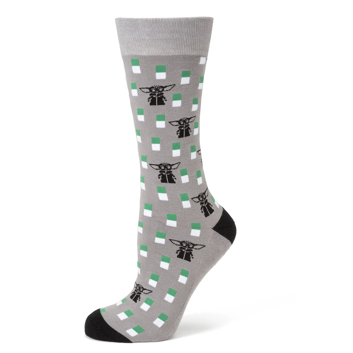 Set de regalo de calcetines y pin de solapa de Star Wars Mandalorian y Grogu gris