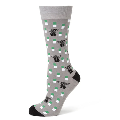 Set de regalo de calcetines y pin de solapa de Star Wars Mandalorian y Grogu gris