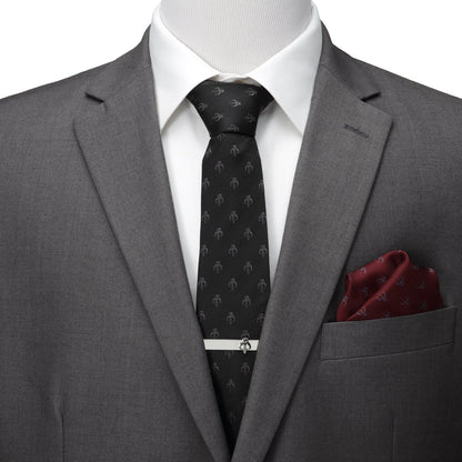 Star Wars Mandalorian Mythosaur Black Silk Tie - My Men's Shop