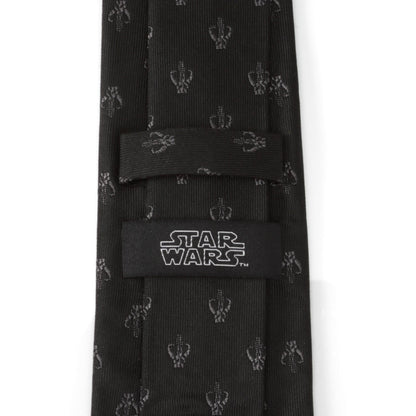 Star Wars Mandalorian Mythosaur Black Silk Tie - My Men's Shop