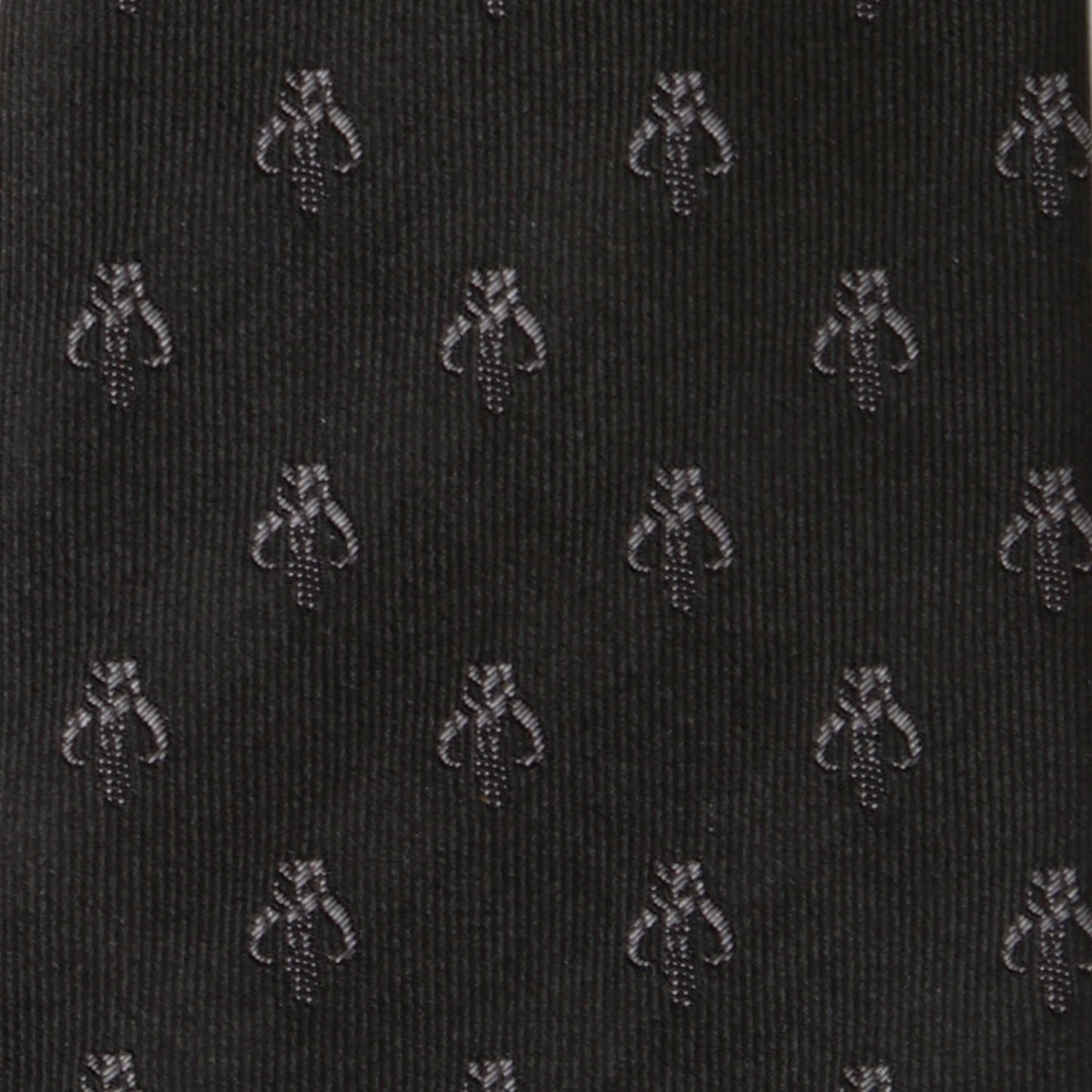 Star Wars Mandalorian Mythosaur Black Silk Tie - My Men's Shop