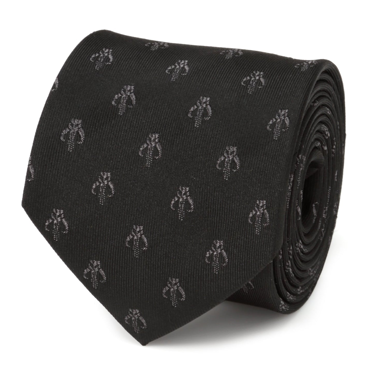 Star Wars Mandalorian Mythosaur Black Silk Tie - My Men's Shop