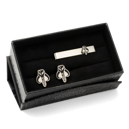 Star Wars Mandalorian Mythosaur Cufflinks and Tie Bar Gift Set - My Men's Shop