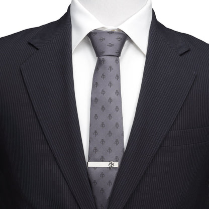 Star Wars Mandalorian Mythosaur Gray Silk Tie - My Men's Shop