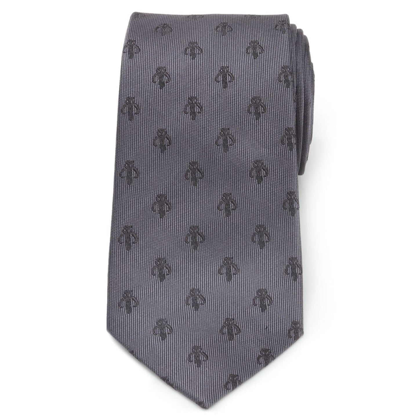 Star Wars Mandalorian Mythosaur Gray Silk Tie - My Men's Shop