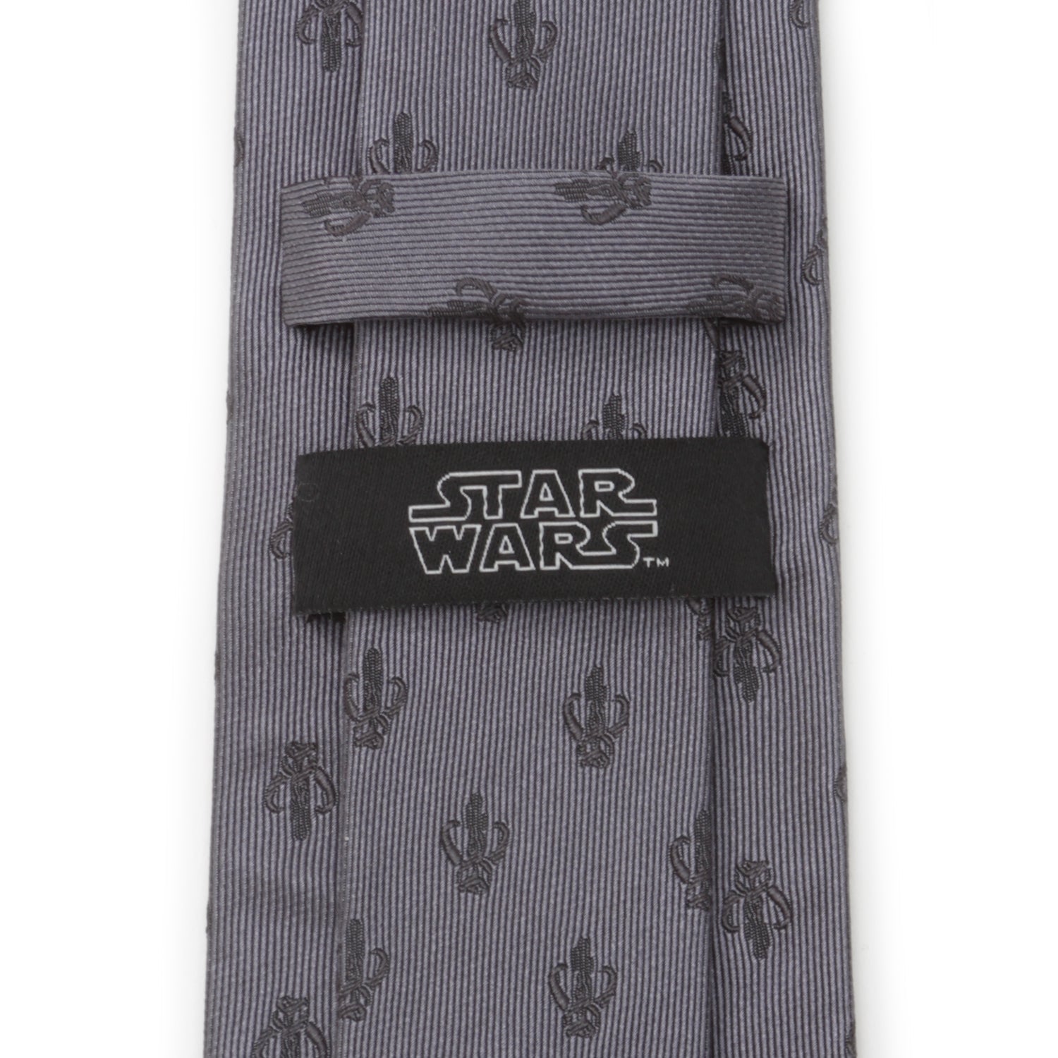 Star Wars Mandalorian Mythosaur Gray Silk Tie - My Men's Shop