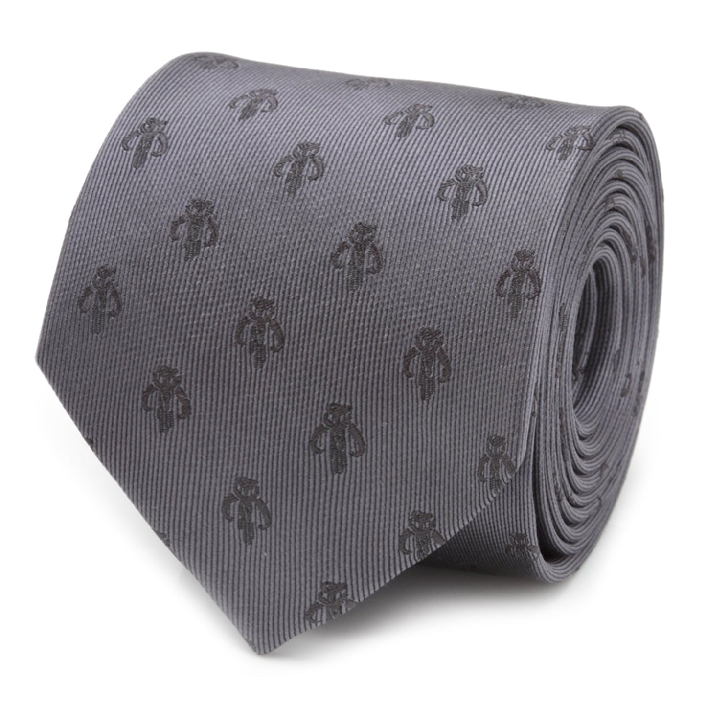 Star Wars Mandalorian Mythosaur Gray Silk Tie - My Men's Shop