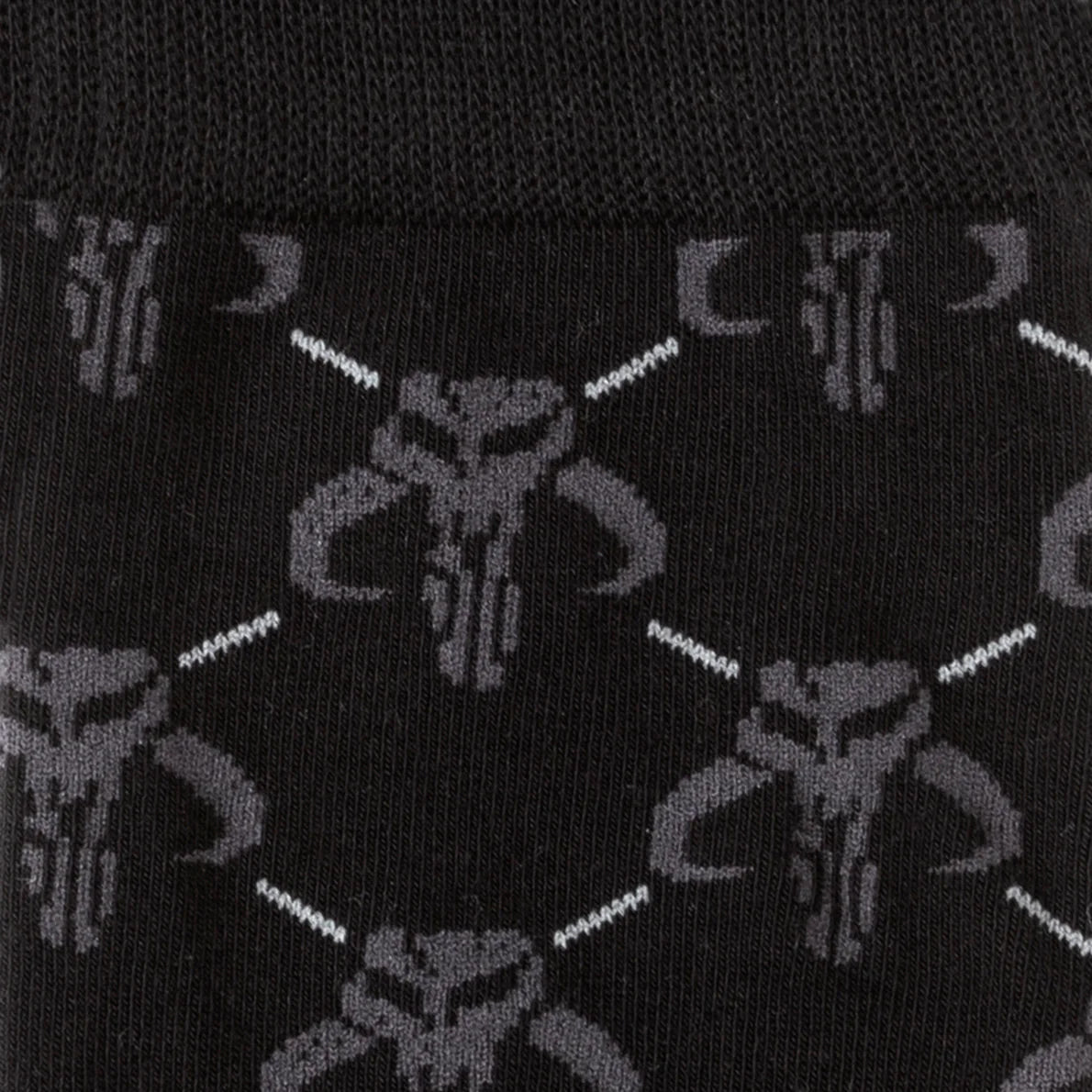Star Wars Mandalorian Charcoal Gray Dress Socks and Mythosaur Lapel Pin Gift Set - My Men's Shop