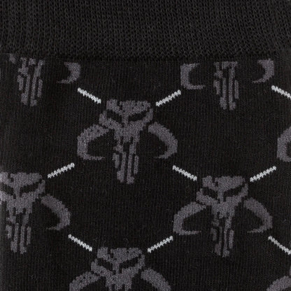 Star Wars Mandalorian Charcoal Gray Dress Socks and Mythosaur Lapel Pin Gift Set - My Men's Shop