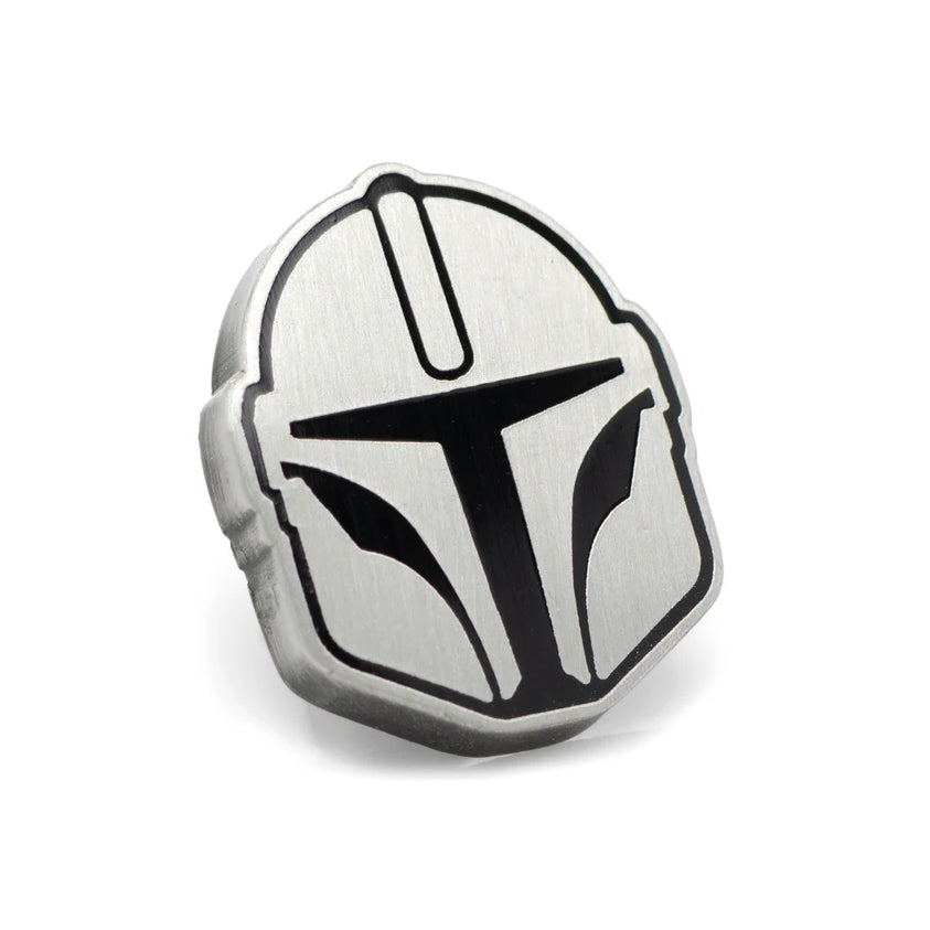 Set de regalo de calcetines de vestir y pin de solapa a cuadros pata de gallo blancos y negros de Star Wars The Mandalorian