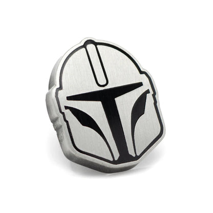 Set de regalo de calcetines de vestir y pin de solapa a cuadros pata de gallo blancos y negros de Star Wars The Mandalorian