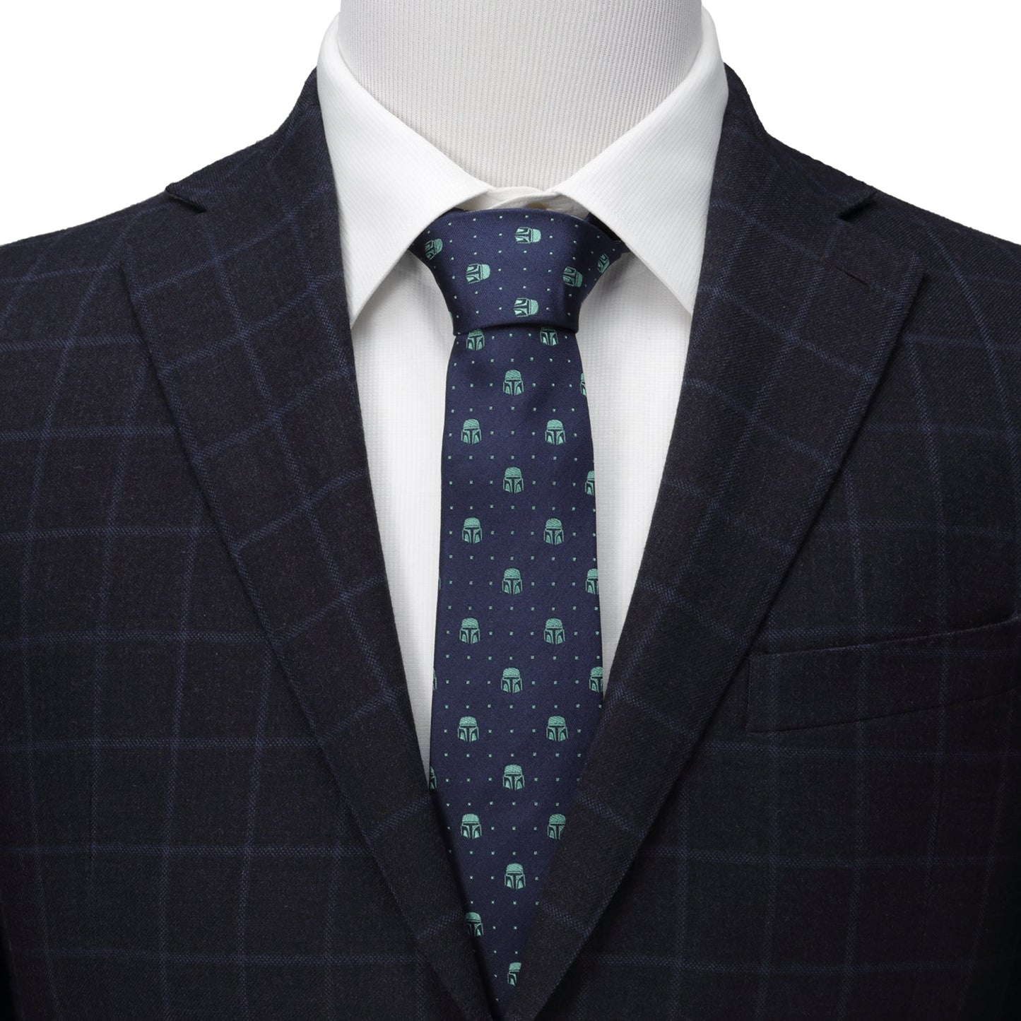 Corbata punteada de la Marina de Mandalorian de Star Wars