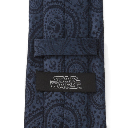 Star Wars Mandalorian and Grogu Navy Paisley Tie - My Men's Shop