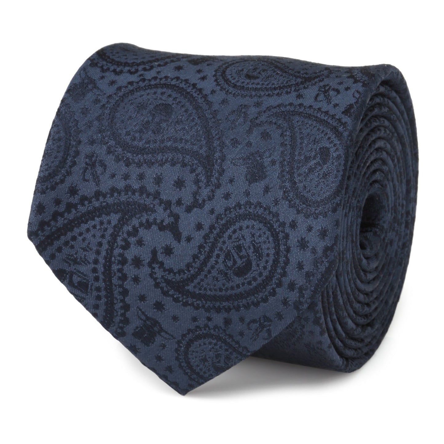 Corbata Paisley Azul Marino Star Wars Mandalorian y Grogu
