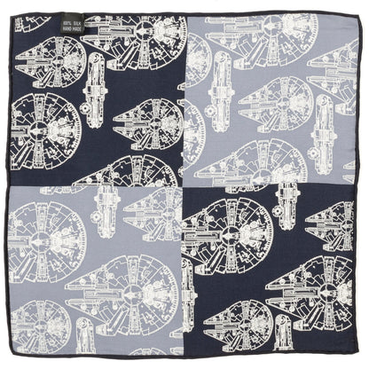 Star Wars Millennium Falcon Blue Pocket Square - My Men's Shop
