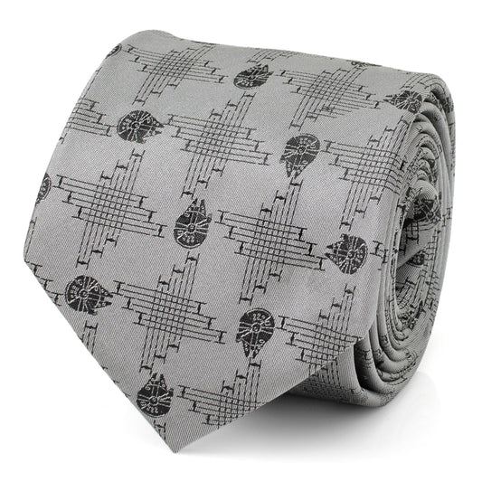 Corbata Gris Halcón Milenario de Star Wars