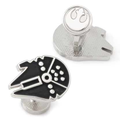 Star Wars Millennium Falcon Silver Inlaid Cufflinks - My Men's Shop