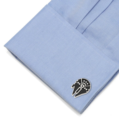Star Wars Millennium Falcon Silver Inlaid Cufflinks - My Men's Shop
