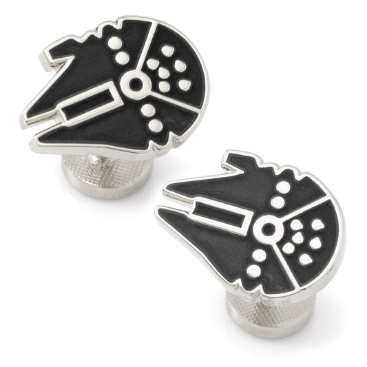 Star Wars Millennium Falcon Silver Inlaid Cufflinks - My Men's Shop