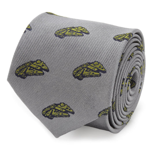 Star Wars Millennium Falcon and TIE Fighter Gray Tie - My Men's Shop