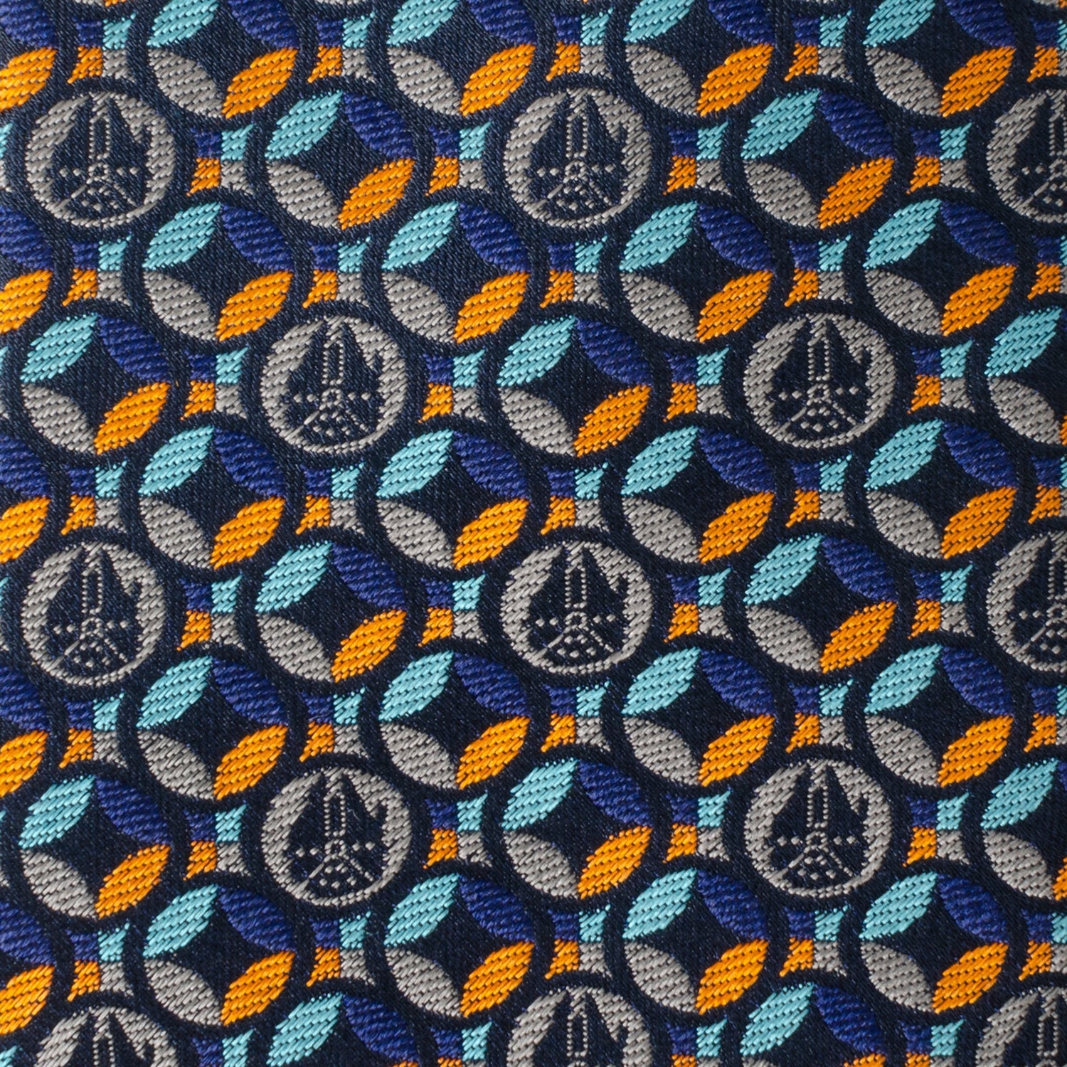 Star Wars Millennium Falcon Motif Navy Blue Tie - My Men's Shop