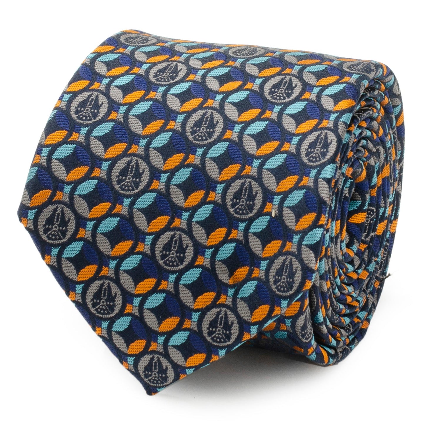 Star Wars Millennium Falcon Motif Navy Blue Tie - My Men's Shop