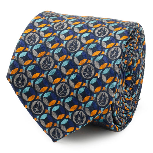 Star Wars Millennium Falcon Motif Navy Blue Tie - My Men's Shop