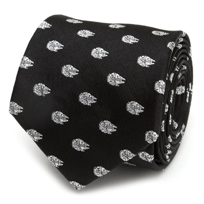 Star Wars Millennium Falcon Metallic Silver and Black Tie - My Men's Shop