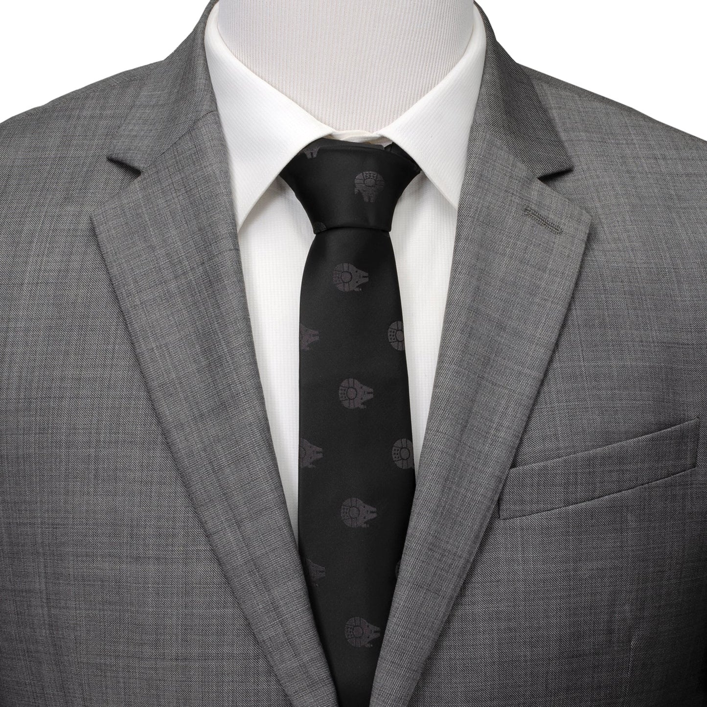 Star Wars Millennium Falcon Black Tonal Tie - My Men's Shop