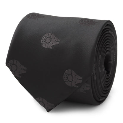 Star Wars Millennium Falcon Black Tonal Tie - My Men's Shop