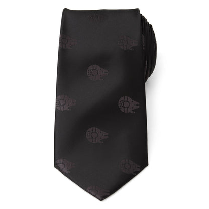 Star Wars Millennium Falcon Black Tonal Tie - My Men's Shop