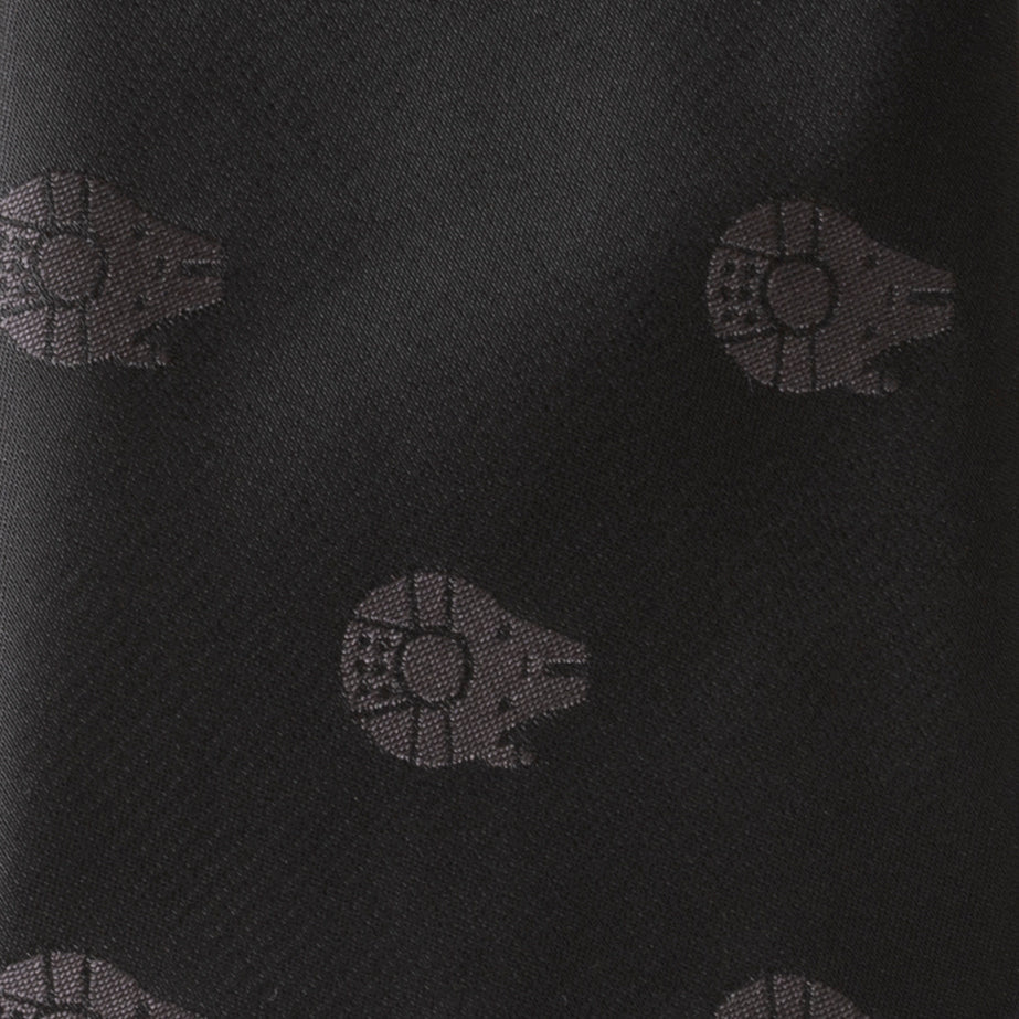 Star Wars Millennium Falcon Black Tonal Tie - My Men's Shop
