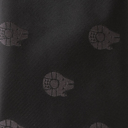 Star Wars Millennium Falcon Black Tonal Tie - My Men's Shop