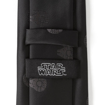 Star Wars Millennium Falcon Black Tonal Tie - My Men's Shop