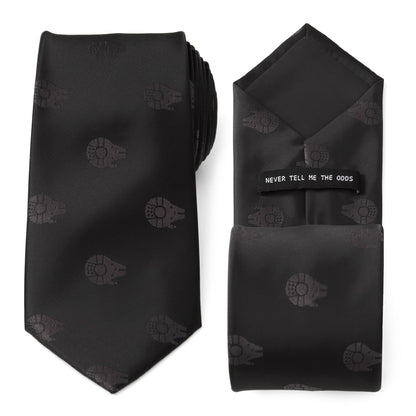 Star Wars Millennium Falcon Black Tonal Tie - My Men's Shop