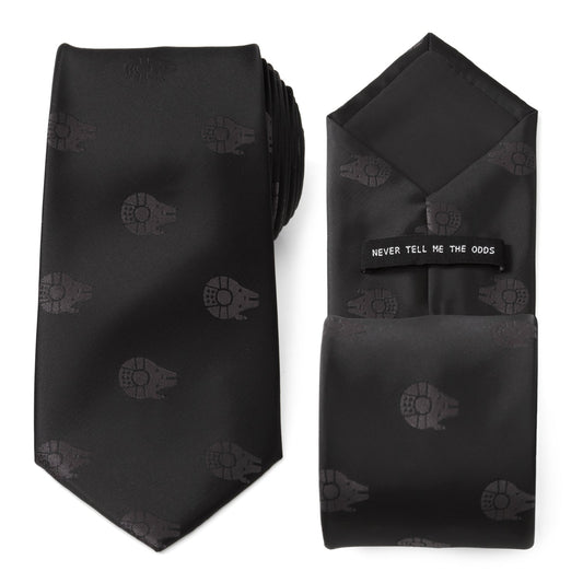 Star Wars Millennium Falcon Black Tonal Tie - My Men's Shop