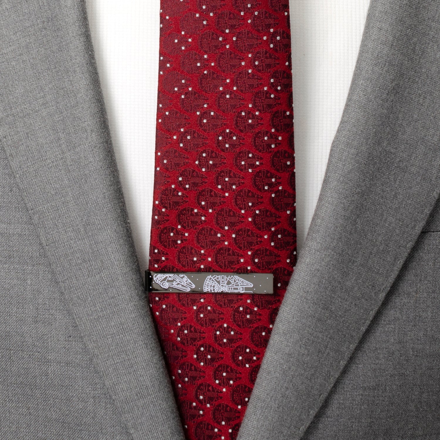 Star Wars Millennium Falcon Black and White Tie Bar - My Men's Shop