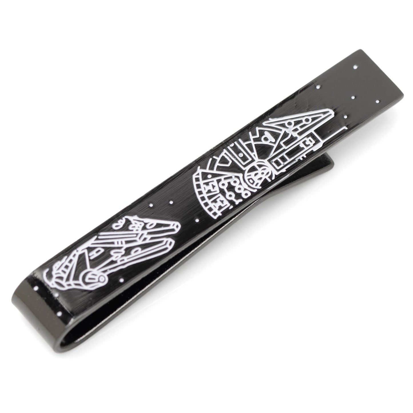 Star Wars Millennium Falcon Black and White Tie Bar - My Men's Shop