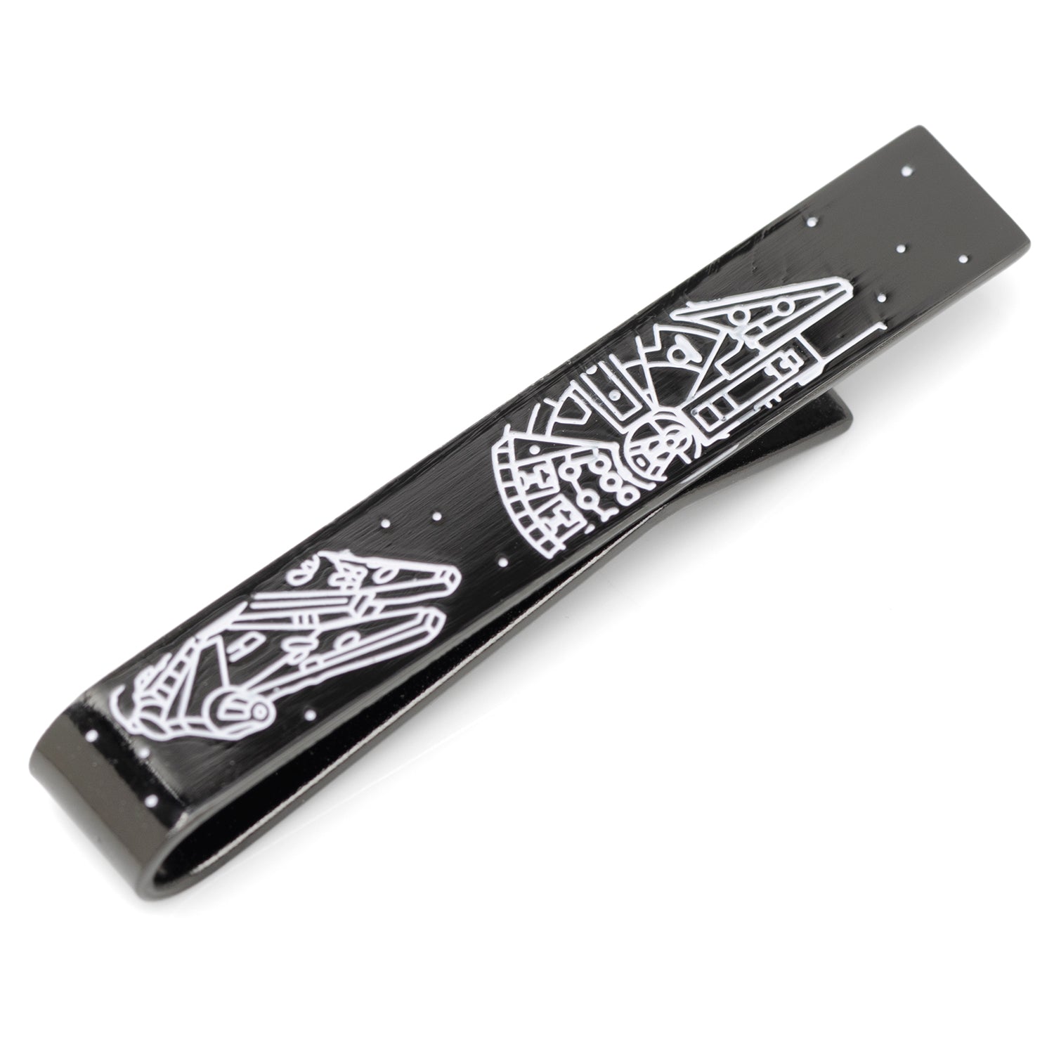 Star Wars Millennium Falcon Black and White Tie Bar - My Men's Shop